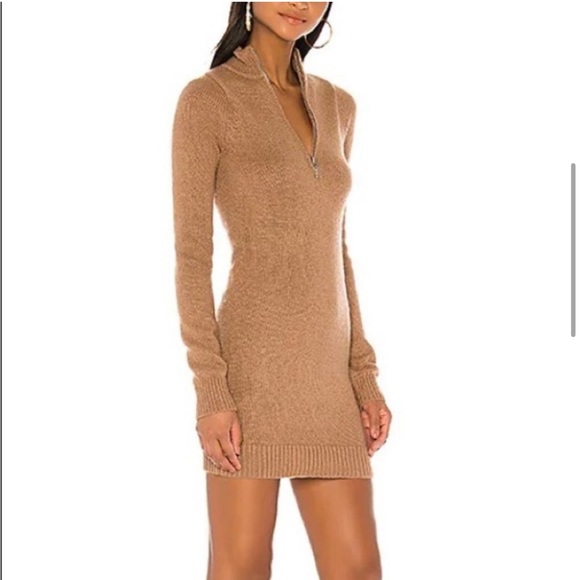 Lovers & Friends Anthea Sweater Dress in Camel - Picture 4 of 6
